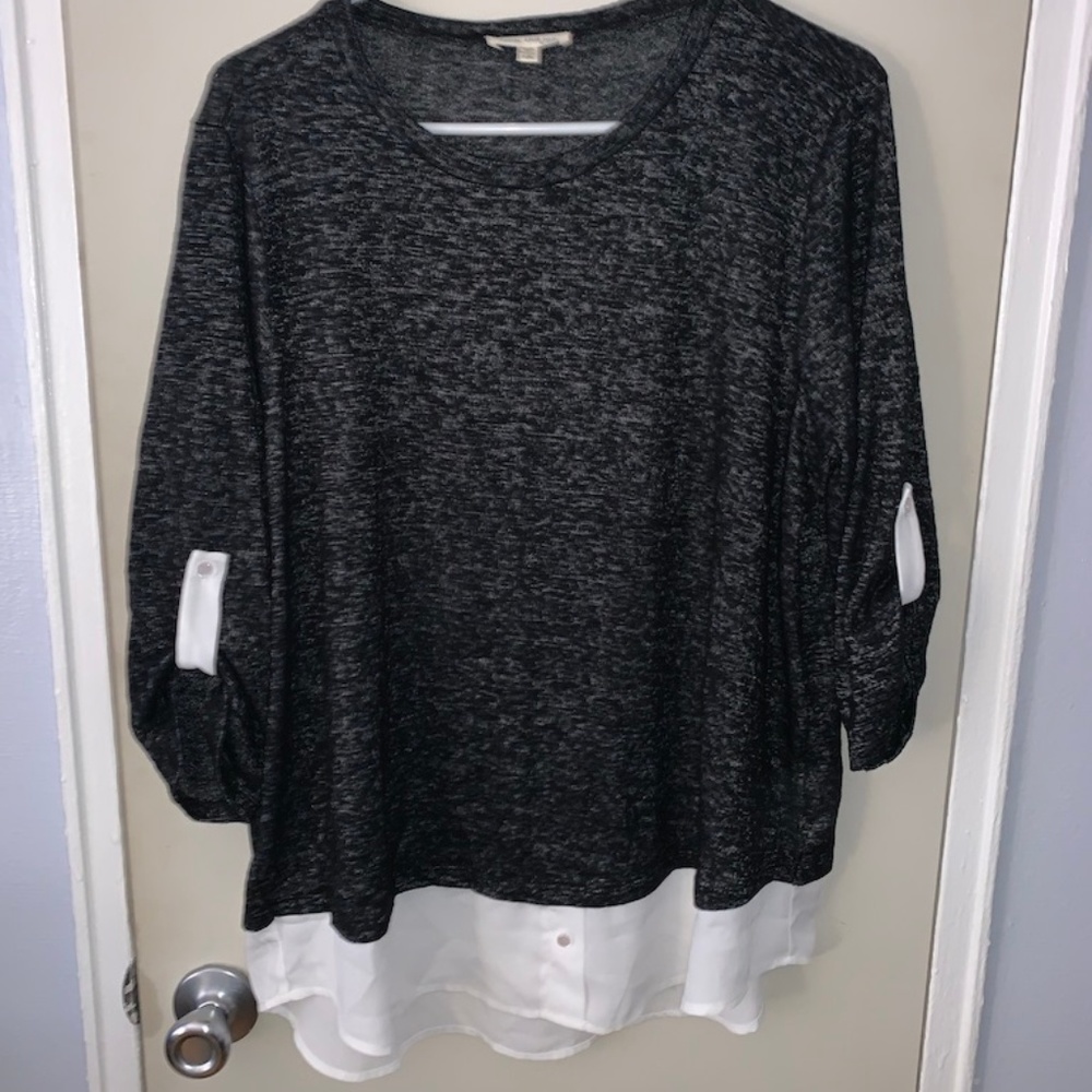 Black + White Blouse